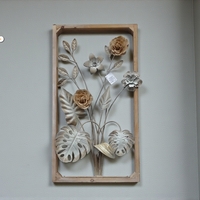 Пано за стена дърво и метал (3954700)