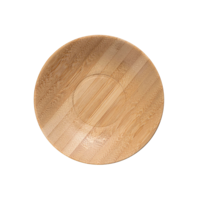 Чаша за чай/капучино с двойно дъно с бамбукова чинийка, 200 мл – 2 бр.