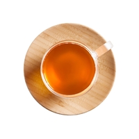 Чаша за чай/капучино с двойно дъно с бамбукова чинийка, 200 мл – 2 бр.