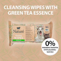 Мокри кърпички със зелен чай за кучета и котки Ferplast Naturé - 40 бр.
