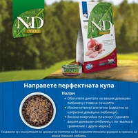 N&D Prime Chicken & Pomegranate Kitten – мокра храна без зърнени култури за подрастващи котенца до 1 година, с пилешко и нар, консерва