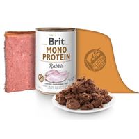 Brit Mono Protein Rabbit - консерва със заешко, 400 гр