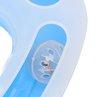 Интерактивна играчка за котки във формата на триъгълник, с топчета и пера, тюркоаз