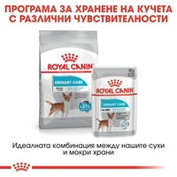 ROYAL CANIN® CCN MINI URINARY CARE за кучета в зряла възраст и напреднала възраст от дребни породи (от 1 до 10 кг) - над 10 месеца - с предразположеност към уринарна чувствителност
