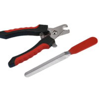 Нокторезачка за животни, с пила, ергономичен дизайн, неръждаема стомана, за малки кучета