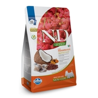 N&D Quinoa Skin & Coat with Herring, Adult MINI – суха храна без зърнени култури за здрава кожа и козина, за кучета над 1 година от дребни породи, с херинга, киноа, кокос, и куркума