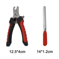 Нокторезачка за животни, с пила, ергономичен дизайн, неръждаема стомана, за малки кучета