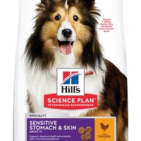Hill’s Science Plan Adult Sensitive Stomach & Skin – Пълноценна суха храна за кучета над 1 година с чувствителен стомах и чувствителна кожа