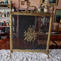 Антикварен параван за камина Луи 15