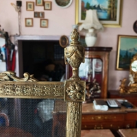 Антикварен параван за камина Луи 15