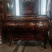 Луксозен комплект Бомбе масив, скрин с две нощни шкафчета