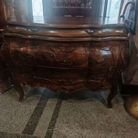 Луксозен комплект Бомбе масив, скрин с две нощни шкафчета