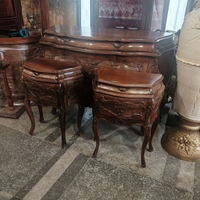 Луксозен комплект Бомбе масив, скрин с две нощни шкафчета