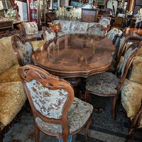 Бароков трапезен комплект маса с шест стола