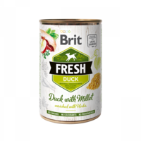 Brit Fresh Duck & Millet - консервирана храна с патешко и просо 400г