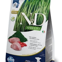 N&D Spirulina Lamb Puppy Mini – Храна за подрастващи кученца от мини породи с агнешко, спирулина и годжи бери 2 кг