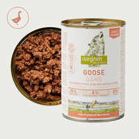 Isegrim Adult Goose & Sweet Potato -  консерва за израснали кучета с гъска, сладки картофи, шипки и билки 400г.