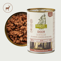 Isegrim Adult Deer, Sunchoke & Cowberries -  консерва за израснали кучета. С еленско, земна ябълка, боровинки и билки 400г