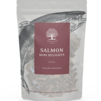 ESSENTIAL SALMON MINI DELIGHTS - деликатесни малки лакомства за кучета със сьомга, 100г