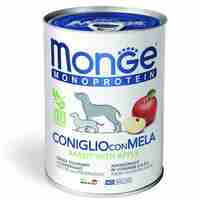 Monge DOG Monoprotein Adult Fruit Pate Rabbit & Apple – пастет със заешко и ябълка, 400 g