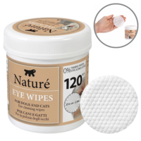 Naturé Eye Wipes – мокри кърпички за почистване на очи за кучета и котки, 120 бр