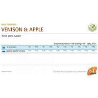 N&D Pumpkin Venison & Apple Cat Adult – храна за котки над 1 година с еленско месо, тиква и ябълки, 300 g / 1.5 kg / 5 kg