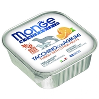 Monge Dog Monoprotein Adult Fruit Pate Turkey & Citrus Fruits – пастет за кучета в зряла възраст с пуешко и цитрусови плодове, 150 g
