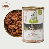 Isegrim Junior Wild boar, Potato & Pumpkin - консерва  за подрастващи кученца с глиган, картофи и тиква 400г