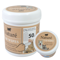 Naturé Ear Wipes – мокри кърпички за почистване на уши за кучета и котки, 50 бр
