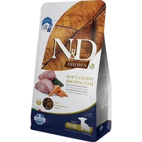 N&D Brown Dog Lamb Puppy Mini – Храна за подрастващи кученца от дребни породи с кафява козина, агнешко, спирулина и морков 1.5кг