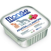 Monge Dog Monoprotein Adult Fruit Pate Duck & Raspberries – пастет за кучета в зряла възраст с патешко и малини, 150 g