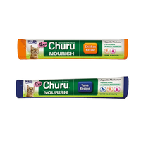 Inaba Churu Nourrish Tuna and Chicken 12 kcal - лакомство за котки с пилe и риба тон - 50 бр x 14 г