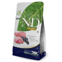 N&D Prime Lamb & Blueberry Cat Adult – храна за котки над 1 година с агнешко и боровинки, 300 g / 1.5 kg / 5 kg