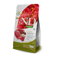 N&D Quinoa Urinary Duck Cat Adult – храна за котки над 1 година за уринарно здраве, с патешко, киноа, червена боровинка и лайка, 300 g / 1.5 kg / 5 kg