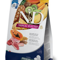 N&D Tropical Selection Lamb Puppy Medium & Maxi – храна за подрастващи кученца, с агнешко и тропически плодове, за средни и големи породи, 2 kg / 10 kg