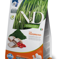 N&D Spirulina Herring Adult Medium & Maxi – Храна за кучета от средни и едри породи с херинга, спирулина и годжи бери 7 кг