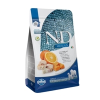 N&D Ocean Cod Adult Medium & Maxi – Храна за кучета от средни и едри породи с треска, тиква и пъпеш 2.5 кг, 12кг