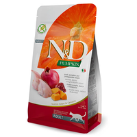 N&D Pumpkin Quail & Pomegranate Cat Adult – храна за котки над 1 година с пъдпъдък, тиква и нар, 300 g / 1.5 kg / 5 kg