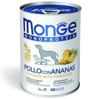 Monge DOG Monoprotein Adult Fruit Pate Chicken & Pineapple – пастет с пилешко и ананас, 400 g