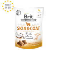 Brit Care Dog Functional Snack Skin&Coat Krill - лакомство за кожа и козина с ракообразни и кокос 150гр.
