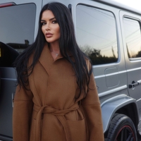 КАШМИРЕНО ПАЛТО КАМЕЛ С КОЛАН