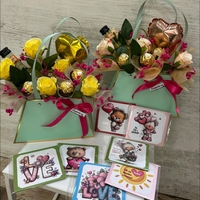 Ментова чантичка с б.вино/бонбони /сърце