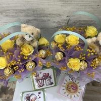 Ментови чантички с бонбони и мече