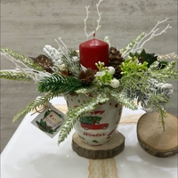 КОЛЕДНИ свещници в чаша /дебела свещ