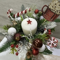 КОЛЕДНА свещ в чаша 2