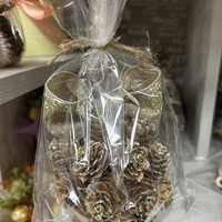 КОЛЕДНО украшение с мин.шишарки