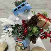 Забавна КОЛЕДНА декорация автобус