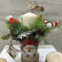 КОЛЕДНА свещ в чаша 1