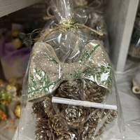 КОЛЕДНО украшение с мин.шишарки