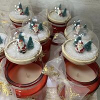 Ароматна КОЛЕДНА свещ - преспапие